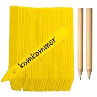 Pro Garden Nature Steeketiketten - 50x stuks - moestuin / groentetuin / kruidentuin - 10 cm - geel