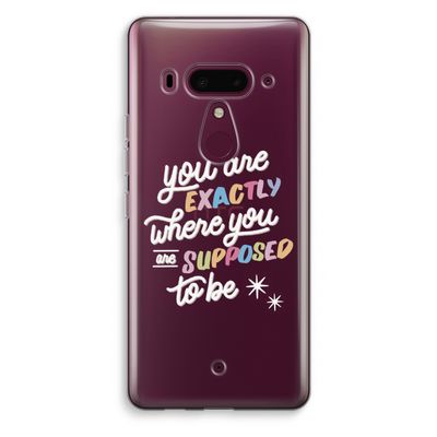 Right Place: HTC U12+ Transparant Hoesje