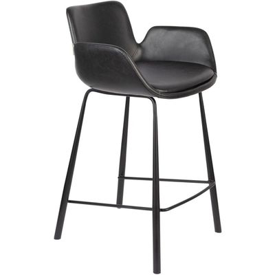Zuiver Brit barkruk H68 kunstleer black