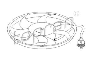 Koelventilatorwiel TOPRAN, u.a. für Opel, Vauxhall