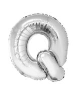 Folieballon Zilver Letter 'Q' Groot