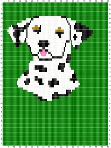 Sunarts doe het zelf pakket model Hond Dalmatier 100 x 232 cm artikelnummer D149