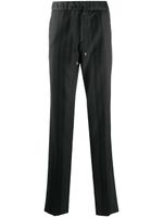 ETRO pantalon rayé à taille à lien de resserrage - Gris