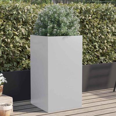 VidaXL Plantenbak 42x38x75 cm gegalvaniseerd staal zilverkleurig