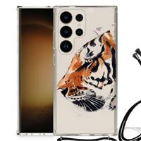 Back Cover Samsung Galaxy S24 Ultra Watercolor Tiger Back Cover Samsung Galaxy S24 Ultra Watercolor Tiger