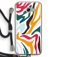 Colored Zebra: Samsung Galaxy A5 (2017) Transparant Hoesje met koord