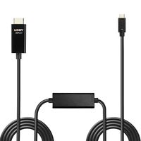 Lindy 43315 video kabel adapter 5 m USB Type-C HDMI Type A (Standaard) Zwart - thumbnail