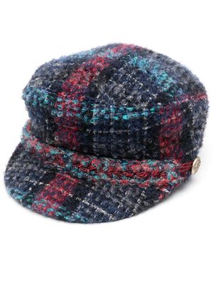 CHANEL Pre-Owned casquette Basco en tweed (2018) - Bleu