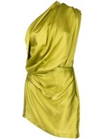 Michelle Mason robe courte asymétrique en satin - Jaune - thumbnail