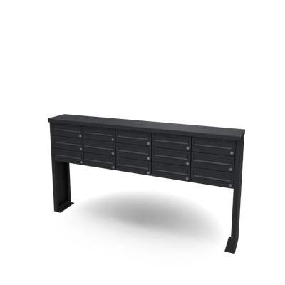 Multibox brievenbus 5 breed 3 hoog zwart - Geroba