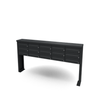 Multibox brievenbus 5 breed 3 hoog zwart - Geroba
