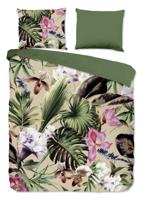 Good Morning Dekbedovertrek "bladeren" - Groen - (240x200/220 cm) - Katoen