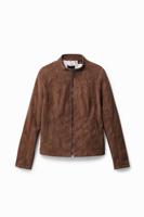 Slim fit bikerjack - BROWN - XS - thumbnail