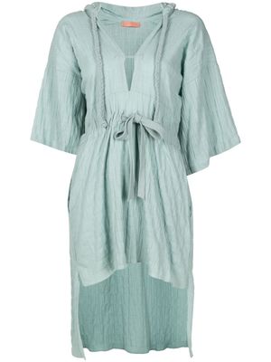 Clube Bossa robe Okeefe mi-longue à capuche - Bleu