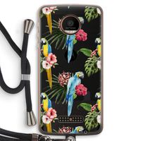 Kleurrijke papegaaien: Motorola Moto Z Force Transparant Hoesje met koord
