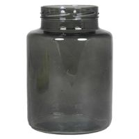 Bloemenvaas - smoke grijs/transparant glas - H25 x D17 cm - Vazen - thumbnail