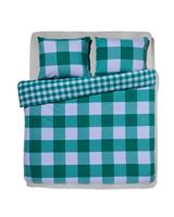 HEMA Dekbedovertrek Flanel 200x200/220 Ruit Groen (groen)