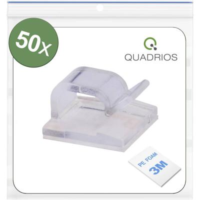 Quadrios 25CA475 Kabelclip Zelfklevend 25CA475 Bundel-Ø (bereik) 1 tot 7 mm Transparant 50 stuk(s)