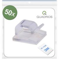 Quadrios 25CA475 Kabelclip Zelfklevend 25CA475 Bundel-Ø (bereik) 1 tot 7 mm Transparant 50 stuk(s)