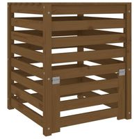 vidaXL Compostbak 63,5x63,5x77,5 cm massief grenenhout honingbruin