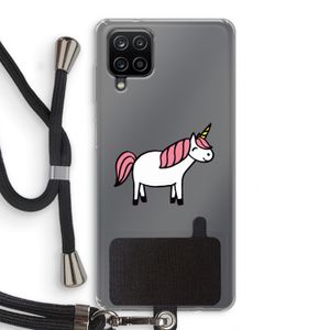 Eenhoorn: Samsung Galaxy A12 Transparant Hoesje met koord