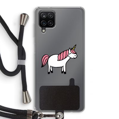 Eenhoorn: Samsung Galaxy A12 Transparant Hoesje met koord