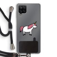 Eenhoorn: Samsung Galaxy A12 Transparant Hoesje met koord