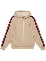 Gucci stripe-detail GG hoodie - Tons neutres