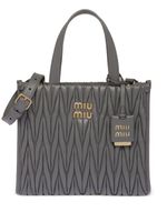 Miu Miu sac cabas en cuir nappa matelassé - Gris