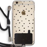 Kleine kattenkopjes: iPhone 6 / 6S Transparant Hoesje met koord