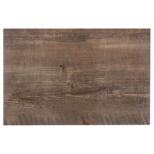 Rechthoekige placemat hout print eiken PVC 45 x 30 cm   -