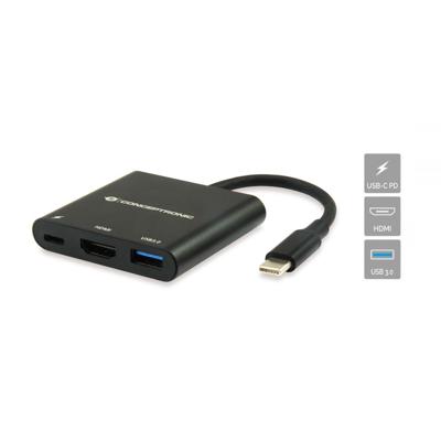 Conceptronic DONN01B laptop dock & poortreplicator USB 3.2 Gen 1 (3.1 Gen 1) Type-C Zwart