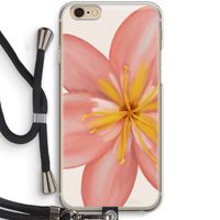Pink Ellila Flower: iPhone 6 / 6S Transparant Hoesje met koord