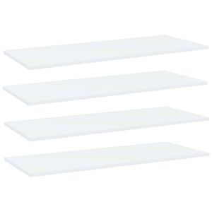 vidaXL Wandschappen 4 st 100x40x1,5 cm spaanplaat wit