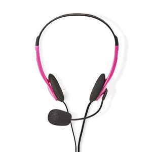 Nedis PC-Headset | On-Ear | Stereo | 2x 3.5 mm | 2 m | Roze | 1 stuks - CHST100PK CHST100PK