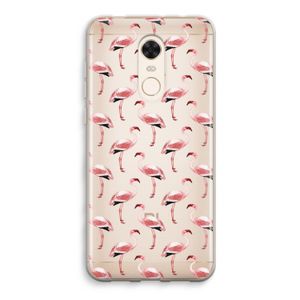 Flamingoprint groen: Xiaomi Redmi 5 Transparant Hoesje