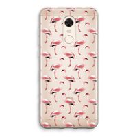 Flamingoprint groen: Xiaomi Redmi 5 Transparant Hoesje