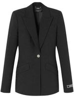 Versace blazer en laine à simple boutonnage - Noir