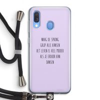 Sprong: Samsung Galaxy A40 Transparant Hoesje met koord