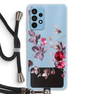 Mooie bloemen: Samsung Galaxy A52 Transparant Hoesje met koord