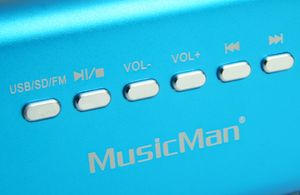 Technaxx MusicMan MA Lautsprecher Mini-luidspreker AUX, FM radio, USB, SD Blauw