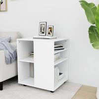 Rolkast 60x53x72 cm bewerkt hout wit