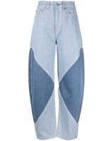 GANNI jean cigarette Stary à design patchwork - Bleu