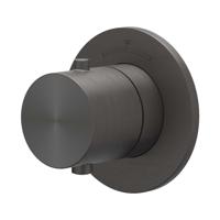 Afbouwdeel IVY Concord Inbouwthermostaat Symmetry Met Rond Rozet RVS316 Geborsteld Carbon Black PVD