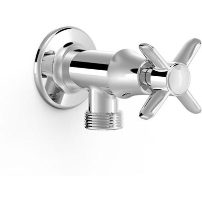 Tres Clasic design hoekstopkraan 1/2" bu x 3/4" bu chroom