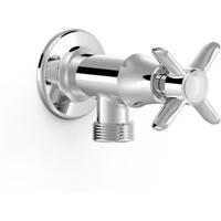 Tres Clasic design hoekstopkraan 1/2" bu x 3/4" bu chroom