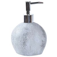 Zeeppompje/dispenser kunststeen/rvs in kleur cement grijs  15 cm   -