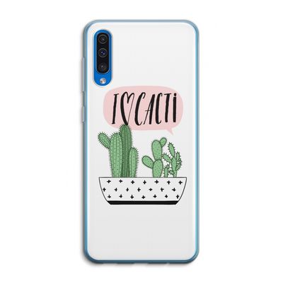 I love cacti: Samsung Galaxy A50 Transparant Hoesje