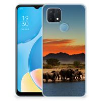 OPPO A15 TPU Hoesje Olifanten - thumbnail