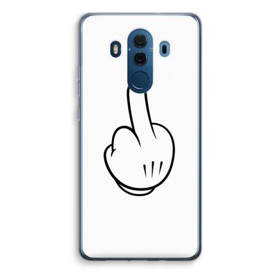 Middle finger white: Huawei Mate 10 Pro Transparant Hoesje
